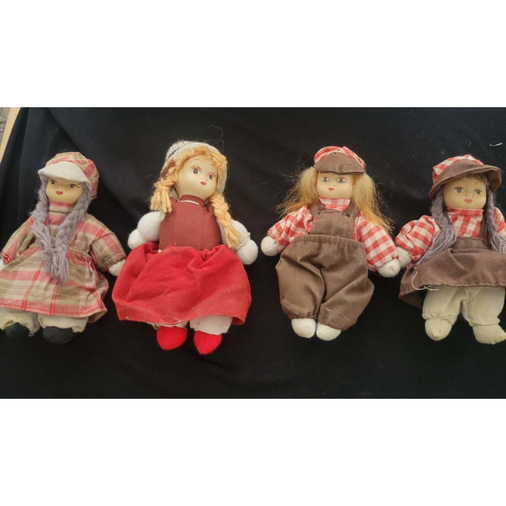 Vintage Dolls 4 Cloth Plastic
